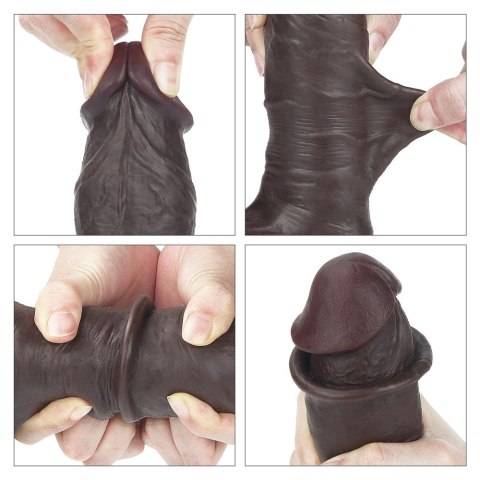 7.8'' SLIDING SKIN DUAL LAYER DONG - WHOLE TESTICLE 24-0307 7.8'' SLIDING SKIN DUAL LAYER DONG - WHOLE TESTICLE 24-0307