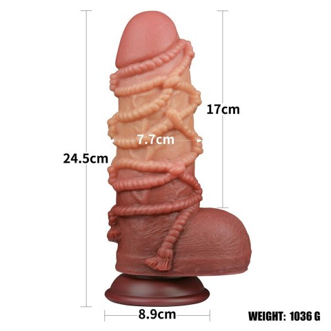9.5'' DUAL LAYERED PLATINUM SILICONE COCK WIT 24-0534 9.5'' DUAL LAYERED PLATINUM SILICONE COCK WIT 24-0534