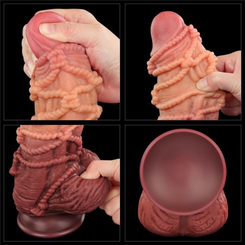 9.5'' DUAL LAYERED PLATINUM SILICONE COCK WIT 24-0534 9.5'' DUAL LAYERED PLATINUM SILICONE COCK WIT 24-0534