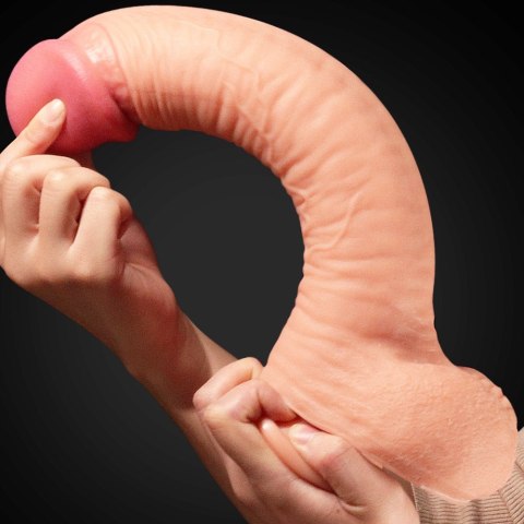 DILDO 12" DUAL LAYERED PLATINUM SILICONE COCK 24-0443 DILDO 12" DUAL LAYERED PLATINUM SILICONE COCK 24-0443
