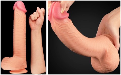 DILDO 12" DUAL LAYERED PLATINUM SILICONE COCK 24-0443 DILDO 12" DUAL LAYERED PLATINUM SILICONE COCK 24-0443