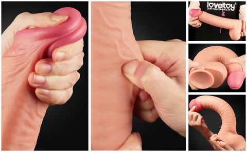 DILDO 12" DUAL LAYERED PLATINUM SILICONE COCK 24-0443 DILDO 12" DUAL LAYERED PLATINUM SILICONE COCK 24-0443