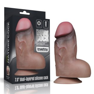 DILDO 7.0'' DUAL LAYERED PLATINUM SILICONE COCK 24-0441