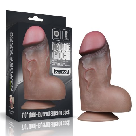 DILDO 7.0'' DUAL LAYERED PLATINUM SILICONE COCK 24-0441 DILDO 7.0'' DUAL LAYERED PLATINUM SILICONE COCK 24-0441