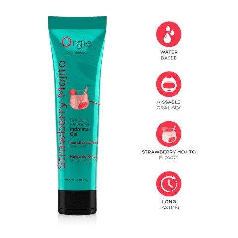 LUBE TUBE COCKTAIL - STRAWBERRY MOJITO - 100 ML 27-0071 LUBE TUBE COCKTAIL - STRAWBERRY MOJITO - 100 ML 27-0071