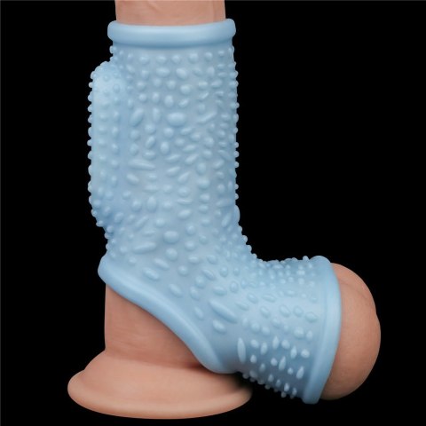 PIERŚCIEŃ VIBRATING DRIP KNIGHTS RING WITH SCROTUM SLEEVE 24-0314 PIERŚCIEŃ VIBRATING DRIP KNIGHTS RING WITH SCROTUM SLEEVE 24-0314