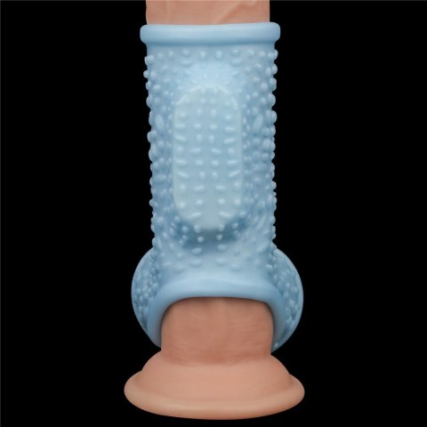 PIERŚCIEŃ VIBRATING DRIP KNIGHTS RING WITH SCROTUM SLEEVE 24-0314 PIERŚCIEŃ VIBRATING DRIP KNIGHTS RING WITH SCROTUM SLEEVE 24-0314