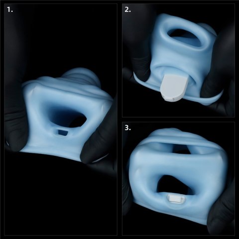 PIERŚCIEŃ VIBRATING WAVE KNIGHTS RING WITH SCROTUM SLEEVE 24-0315 PIERŚCIEŃ VIBRATING WAVE KNIGHTS RING WITH SCROTUM SLEEVE 24-0315