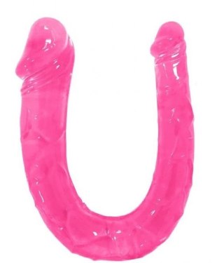 PODWÓJNE DILDO REALISTIC HEADS JELLY PINK 28 CM MOKKO TOYS 31-0005
