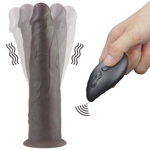 WIBRATOR 9'' DUAL LAYERED SILICONE ROTATOR CZARNE 24-0446 WIBRATOR 9'' DUAL LAYERED SILICONE ROTATOR CZARNE 24-0446