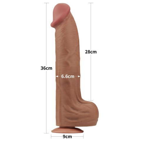 DILDO 14'' KING SIZED SLIDING SKIN DUAL LAYER DONG 24-0388 DILDO 14'' KING SIZED SLIDING SKIN DUAL LAYER DONG 24-0388