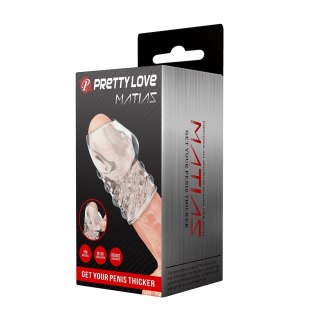 Nasadka na penisa / Przedłużka erekcyjna PRETTY LOVE MATIAS TRANSPARENT 05-1366
