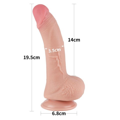 DILDO 7.5'' SLIDING SKIN DUAL LAYER DONG FLESH 24-0368 DILDO 7.5'' SLIDING SKIN DUAL LAYER DONG FLESH 24-0368