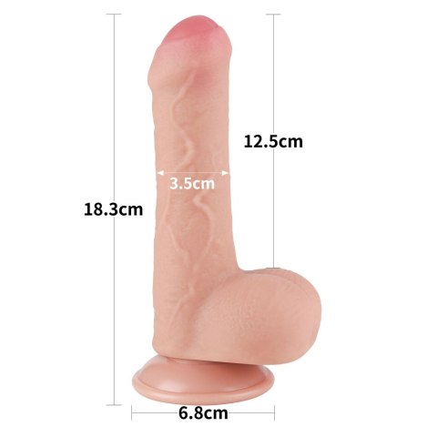 DILDO 7'' SLIDING SKIN DUAL LAYER DONG FLESH 24-0367 DILDO 7'' SLIDING SKIN DUAL LAYER DONG FLESH 24-0367