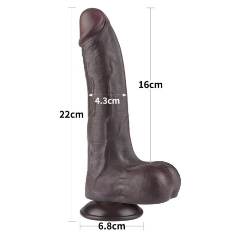 DILDO 8.5'' SLIDING SKIN DUAL LAYER DONG BLACK 24-0378 DILDO 8.5'' SLIDING SKIN DUAL LAYER DONG BLACK 24-0378