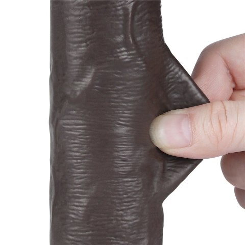 DILDO 8'' SLIDING SKIN DUAL LAYER DONG BLACK 24-0377 DILDO 8'' SLIDING SKIN DUAL LAYER DONG BLACK 24-0377