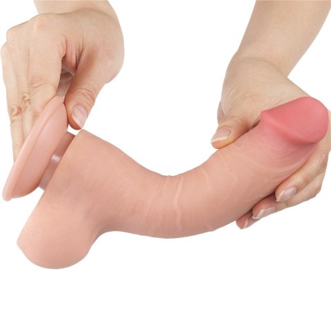 DILDO 8'' SLIDING SKIN DUAL LAYER DONG FLESH 24-0371 DILDO 8'' SLIDING SKIN DUAL LAYER DONG FLESH 24-0371
