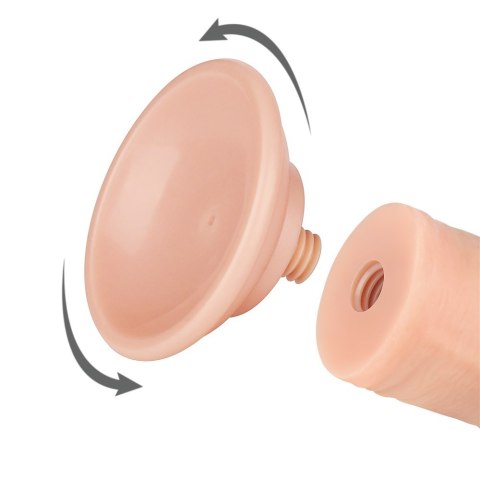 DILDO 8'' SLIDING SKIN DUAL LAYER DONG FLESH 24-0372