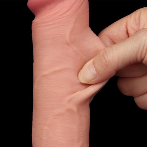DILDO 8'' SLIDING SKIN DUAL LAYER DONG FLESH 24-0372