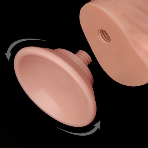 DILDO 8'' SLIDING SKIN DUAL LAYER DONG FLESH 24-0373