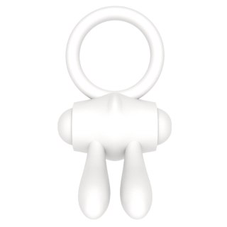 PIERŚCIEŃ POWER CLIT SILICONE COCKRING BIAŁY 24-0366