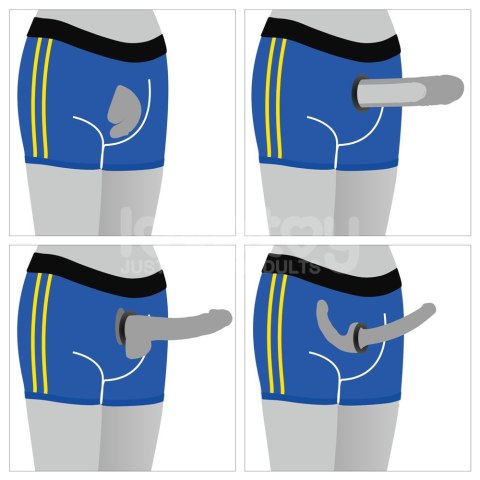 CHIC STRAP-ON SHORTS (28 - 31 CALI W PASIE) NIEBIESKI 24-0400 CHIC STRAP-ON SHORTS (28 - 31 CALI W PASIE) NIEBIESKI 24-0400