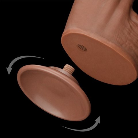 DILDO 12'' KING SIZED SLIDING SKIN DUAL LAYER DONG BRĄZOWY 24-0427 DILDO 12'' KING SIZED SLIDING SKIN DUAL LAYER DONG BRĄZOWY 24-0427