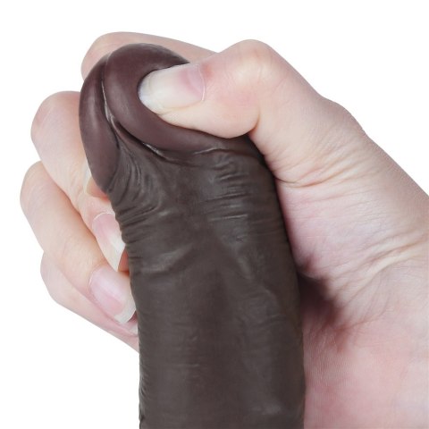 DILDO 7.5'' SLIDING SKIN DUAL LAYER DONG CZARNE 24-0396 DILDO 7.5'' SLIDING SKIN DUAL LAYER DONG CZARNE 24-0396