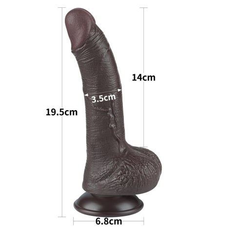 DILDO 7.5'' SLIDING SKIN DUAL LAYER DONG CZARNE 24-0396 DILDO 7.5'' SLIDING SKIN DUAL LAYER DONG CZARNE 24-0396