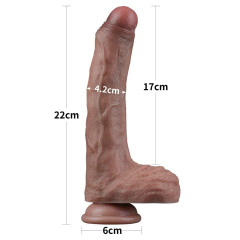DILDO 8.5'' DUAL LAYERED SILICONE COCK 24-0516 DILDO 8.5'' DUAL LAYERED SILICONE COCK 24-0516