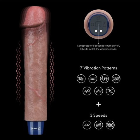 WIBRATOR 9" REAL SOFTEE VIBRATING DILDO 24-0391 WIBRATOR 9" REAL SOFTEE VIBRATING DILDO 24-0391