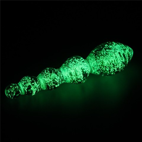 DILDO GLOW-IN-THE-DARK TWILIGHT GLEAM GLASS 24-0447 DILDO GLOW-IN-THE-DARK TWILIGHT GLEAM GLASS 24-0447
