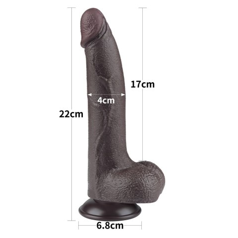 8.5'' SLIDING SKIN DUAL LAYER DONG BLACK 24-0549 8.5'' SLIDING SKIN DUAL LAYER DONG BLACK 24-0549