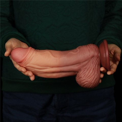 DILDO 10'' DUAL LAYERED PLATINUM SILICONE COCK 24-0144 DILDO 10'' DUAL LAYERED PLATINUM SILICONE COCK 24-0144