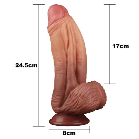 DILDO 10'' DUAL LAYERED PLATINUM SILICONE COCK 24-0144 DILDO 10'' DUAL LAYERED PLATINUM SILICONE COCK 24-0144