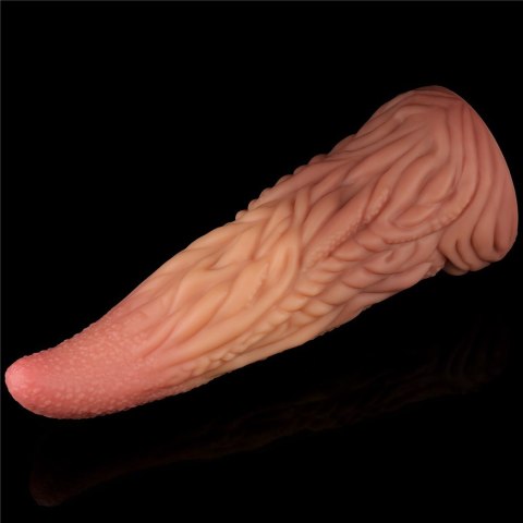 DILDO 10'' DUAL LAYERED PLATINUM SILICONE TONGUE 24-0228 DILDO 10'' DUAL LAYERED PLATINUM SILICONE TONGUE 24-0228