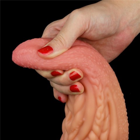 DILDO 10'' DUAL LAYERED PLATINUM SILICONE TONGUE 24-0228 DILDO 10'' DUAL LAYERED PLATINUM SILICONE TONGUE 24-0228
