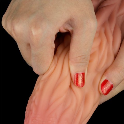 DILDO 10'' DUAL LAYERED PLATINUM SILICONE TONGUE 24-0228 DILDO 10'' DUAL LAYERED PLATINUM SILICONE TONGUE 24-0228