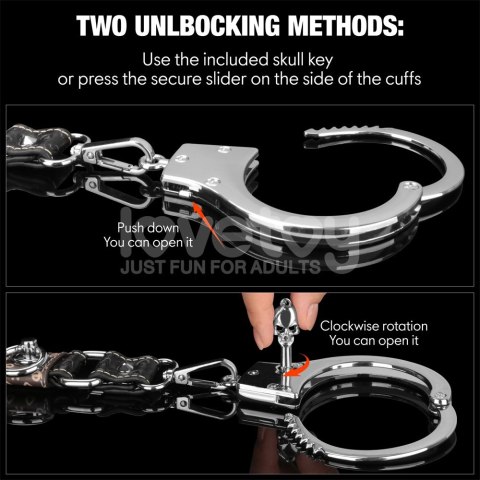 KAJDANKI REBELLION HEAVY METAL HANDCUFFS (SILVER) 24-0542 LOVETOY