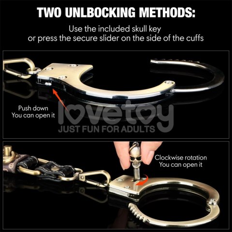 KAJDNAKI REBELLION HEAVY METAL HANDCUFFS (BRONZE) 24-0543 KAJDNAKI REBELLION HEAVY METAL HANDCUFFS (BRONZE) 24-0543