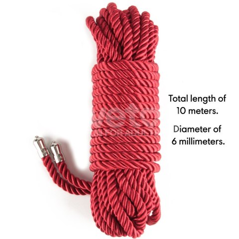 LINA DO KRĘPOWANIA REBELLION CRIMSON SILKY BONDAGE ROPE 24-0545 LINA DO KRĘPOWANIA REBELLION CRIMSON SILKY BONDAGE ROPE 24-0545
