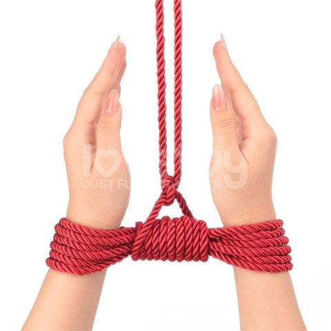 LINA DO KRĘPOWANIA REBELLION CRIMSON SILKY BONDAGE ROPE 24-0545 LINA DO KRĘPOWANIA REBELLION CRIMSON SILKY BONDAGE ROPE 24-0545