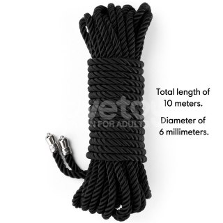 LINA DO KRĘPOWANIA REBELLION EBONY SILKY BONDAGE ROPE 24-0544 LOVETOY