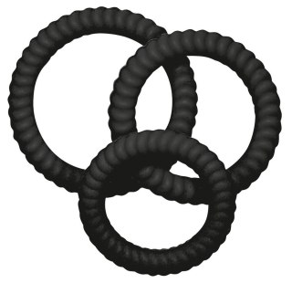 PIERŚCIEŃ LUST 3 COCK RINGS BLACK 13-0725