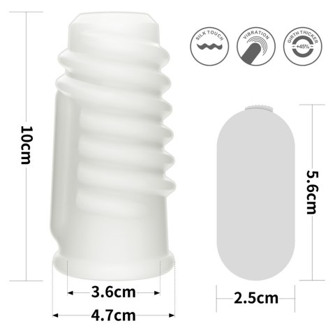 PIERŚCIEŃ NAKŁADKA VIBRATING SPIRAL KNIGHTS RING (WHITE) 24-0241 PIERŚCIEŃ NAKŁADKA VIBRATING SPIRAL KNIGHTS RING (WHITE) 24-0241