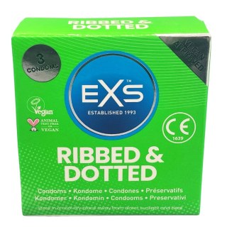 PREZERWATYWY 3 SZT. EXS RIBBED AND DOTTED 38-0005 EXS