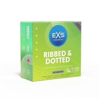 PREZERWATYWY 48 SZT. EXS RIBBED AND DOTTED 38-0023 EXS
