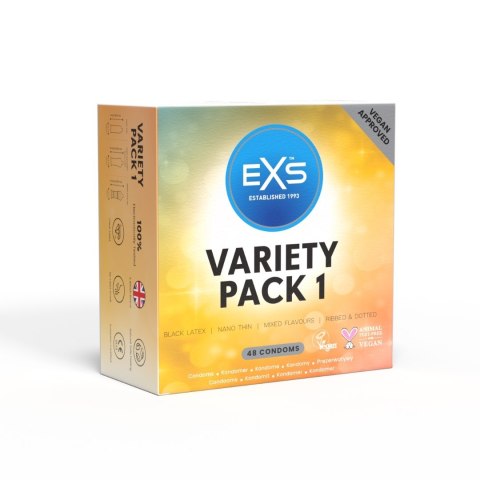 PREZERWATYWY 48 SZT. EXS VARIETY PACK 1 38-0028 EXS PREZERWATYWY 48 SZT. EXS VARIETY PACK 1 38-0028 EXS