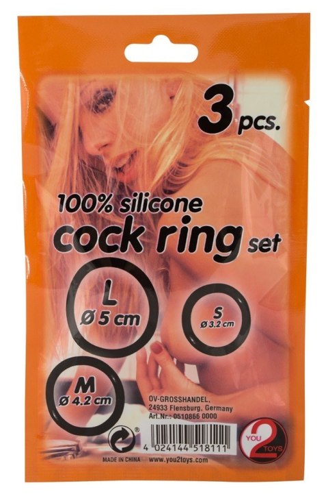 SILICONE COCK RING SET 3 PCS 13-1461 SILICONE COCK RING SET 3 PCS 13-1461
