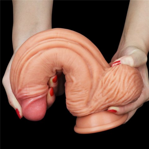 DILDO 10'' DUAL LAYERED PLATINUM SILICONE COCK - FLESH 24-0229 LOVETOY DILDO 10'' DUAL LAYERED PLATINUM SILICONE COCK - FLESH 24-0229 LOVETOY